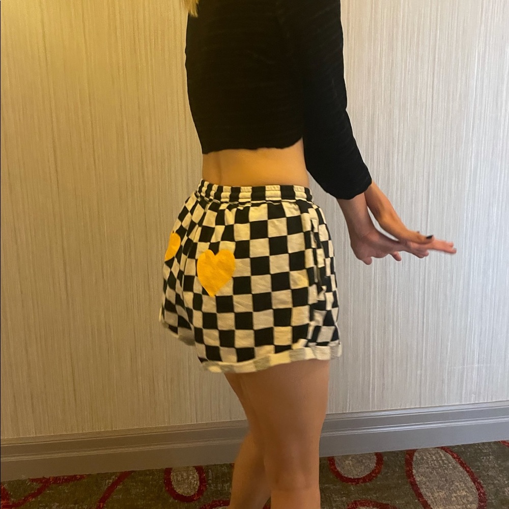 checkered shorts